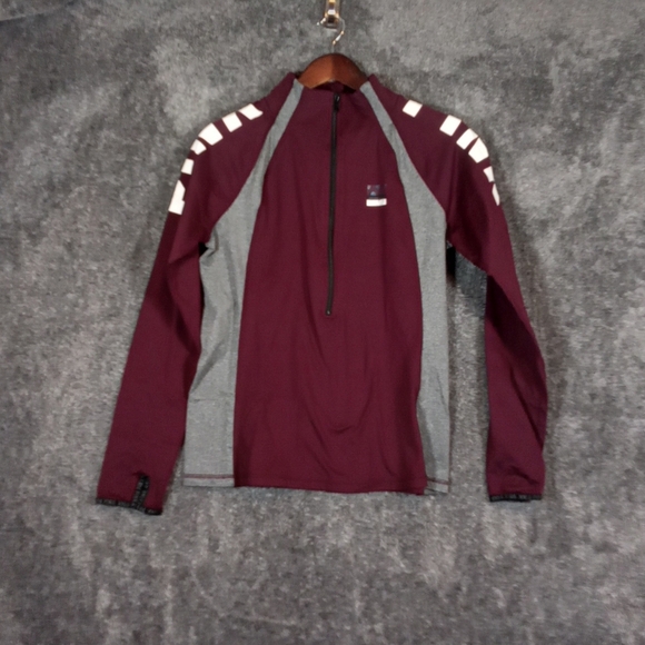 Victoria secret ultimate half zip maroon athletic running jacket women's large - Picture 1 of 6